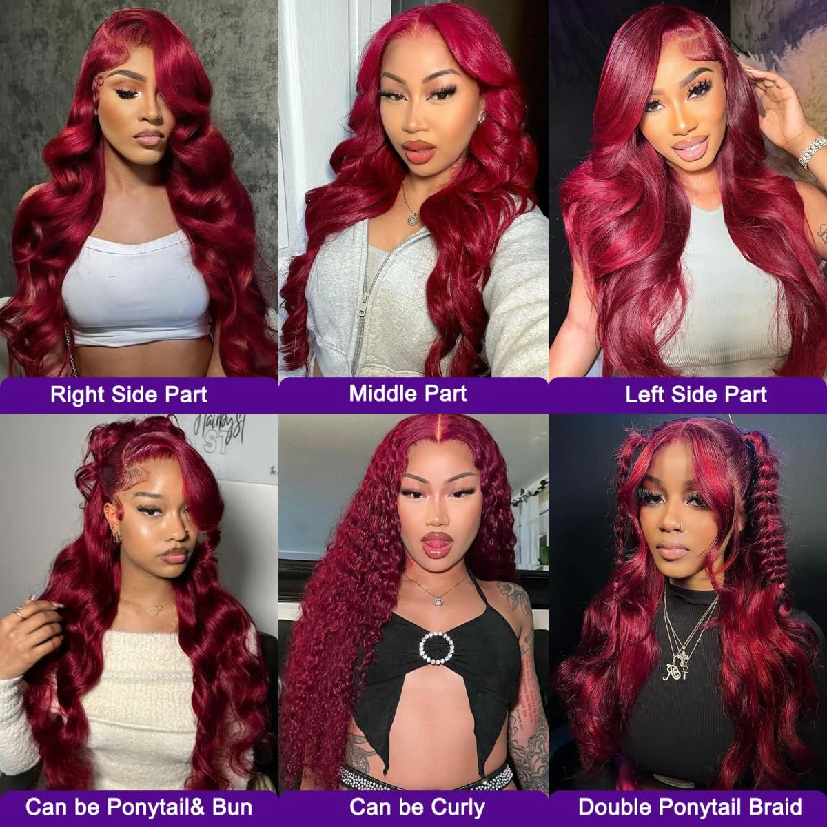 Crimson Body Wave Luxe Human Hair Wig