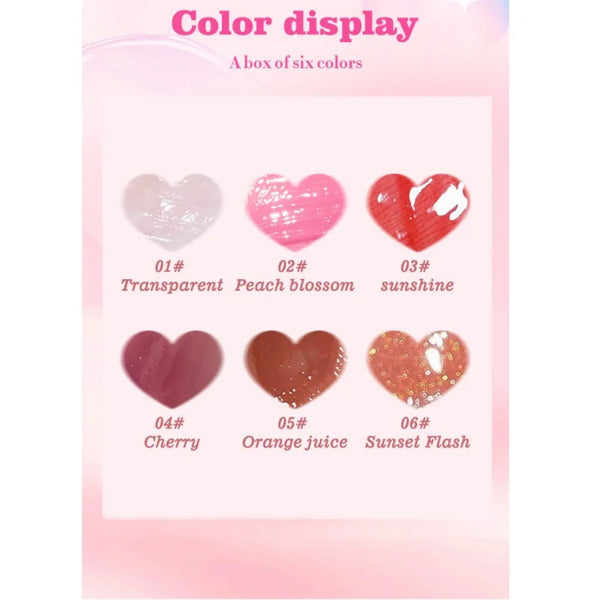 Glass Mirror Lip Gloss Set
